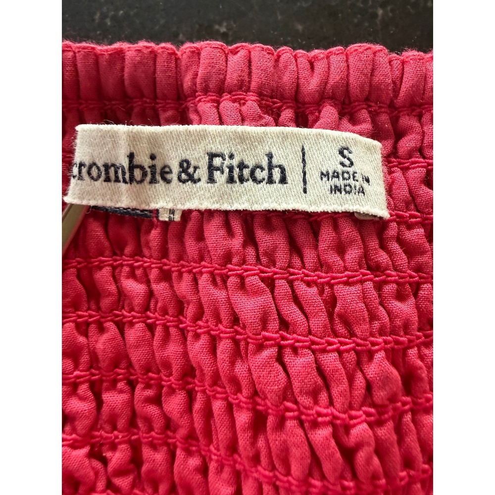 Abercrombie & Fitch Pink Linen Blend 2 Piece Set Crop Top Wide Leg Pants Small - Picture 7 of 16